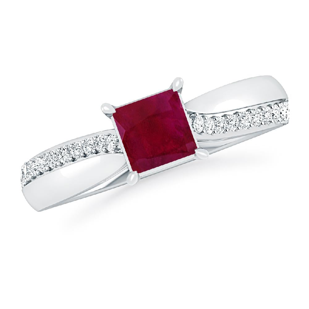 White Gold - Ruby