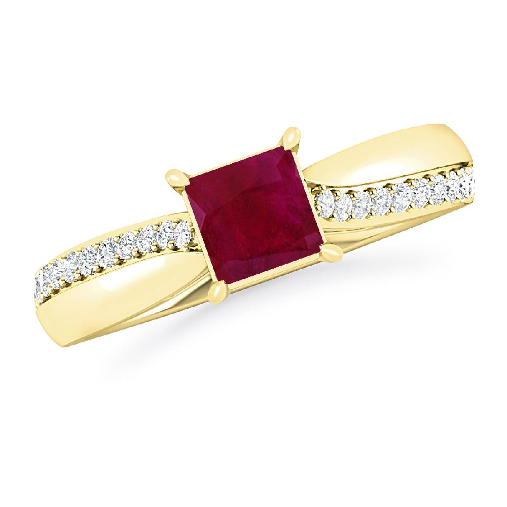 Yellow Gold - Ruby