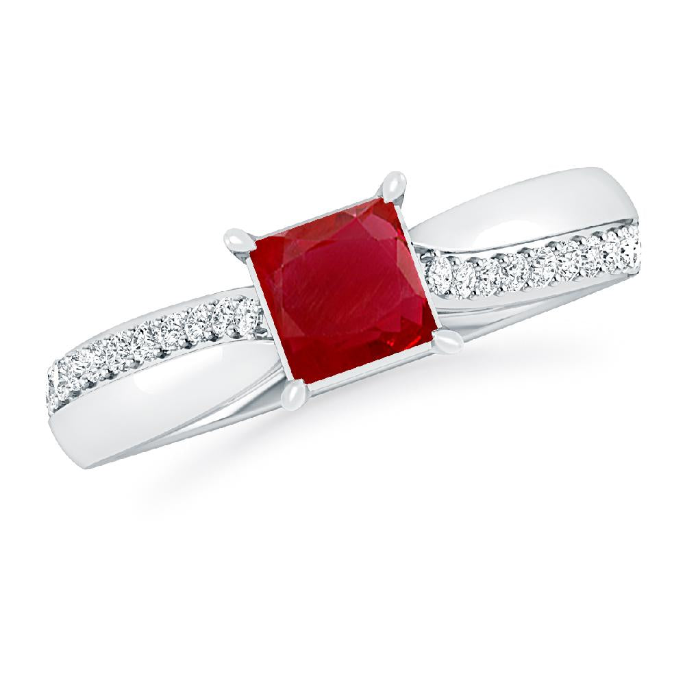 White Gold - Ruby