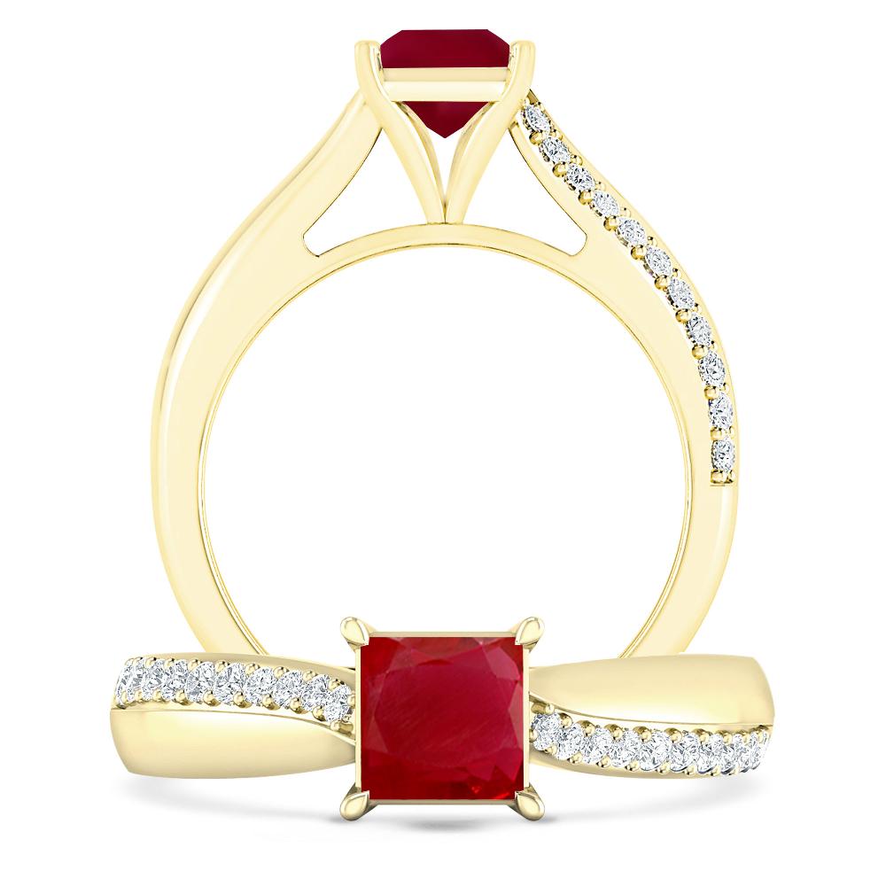 Yellow Gold - Ruby