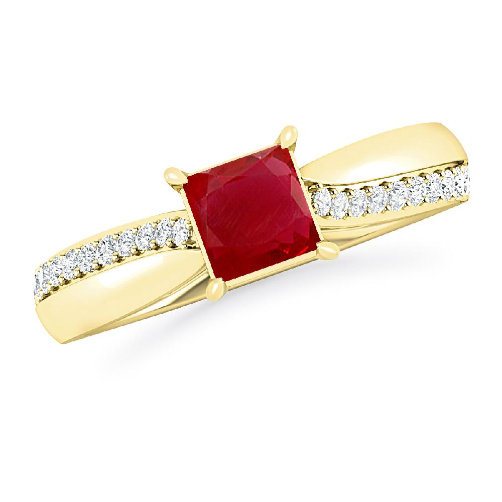 Yellow Gold - Ruby