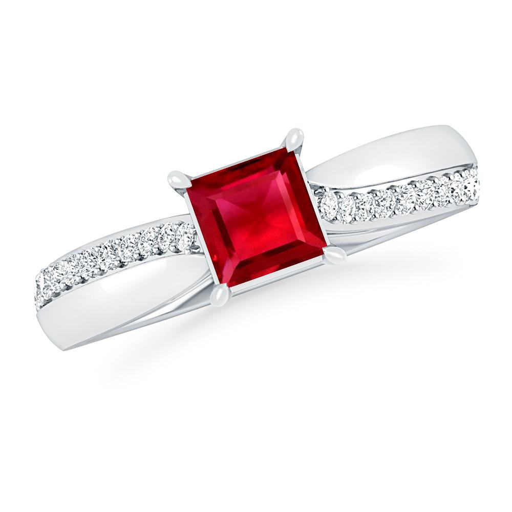 White Gold - Ruby