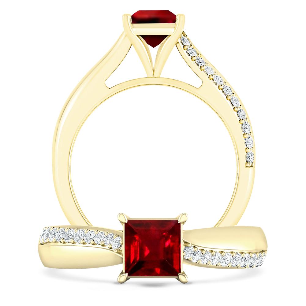 Yellow Gold - Ruby