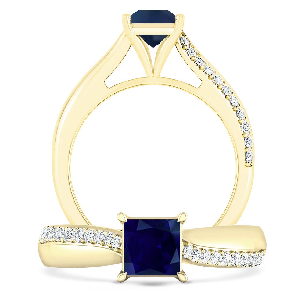 Yellow Gold - Sapphire