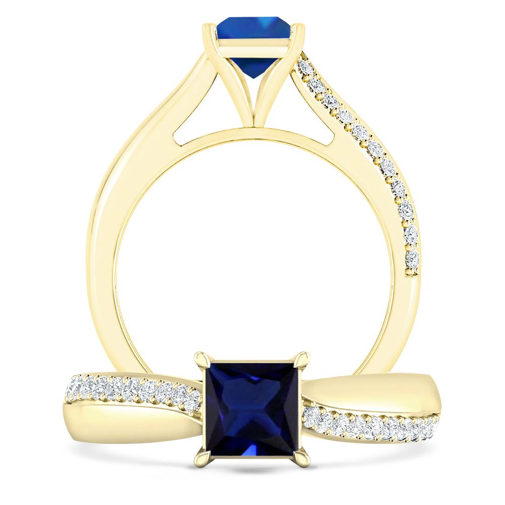 Yellow Gold - Sapphire