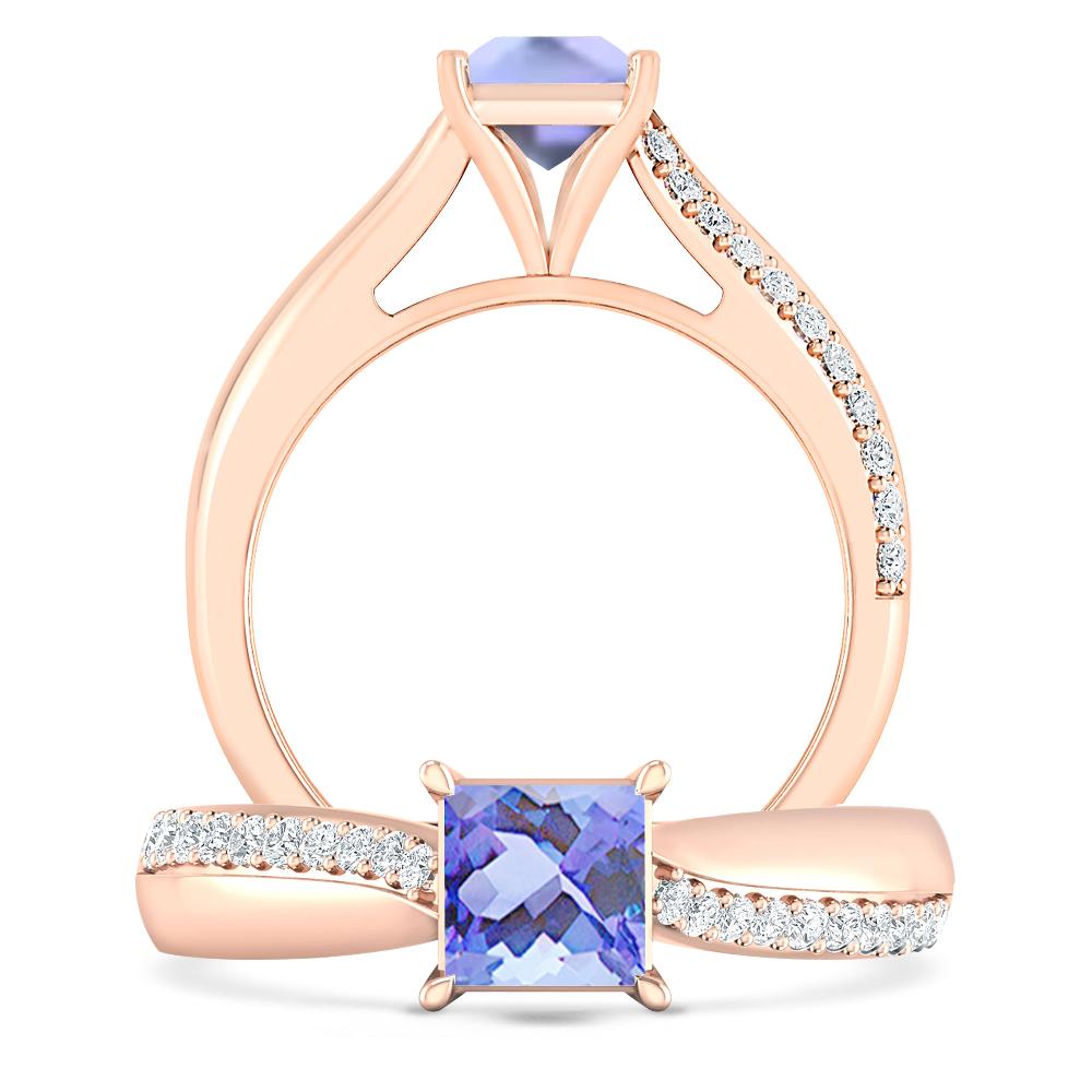 Rose Gold - Tanzanite