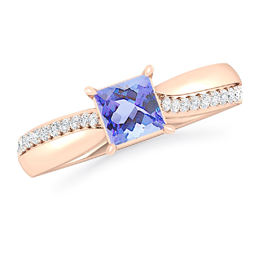 Rose Gold - Tanzanite