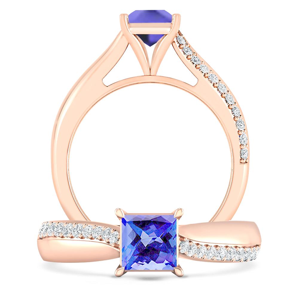 Rose Gold - Tanzanite