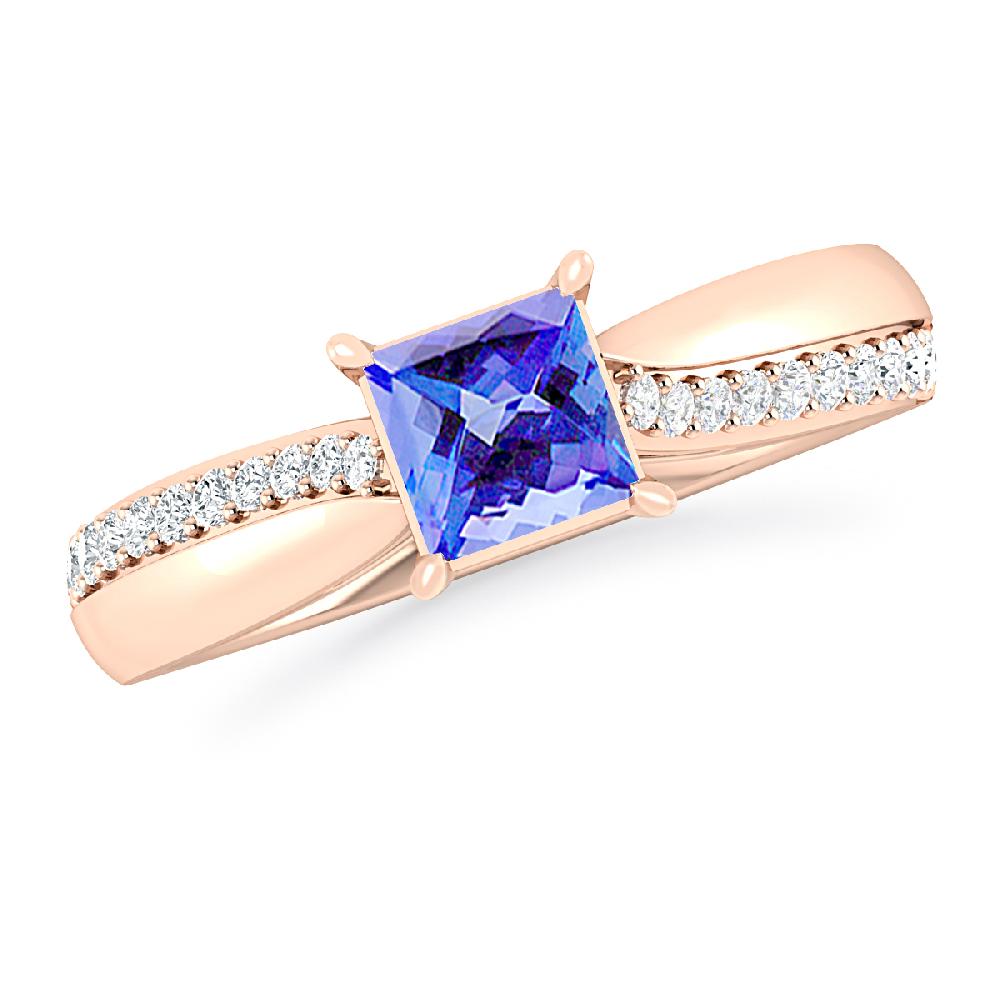 Rose Gold - Tanzanite