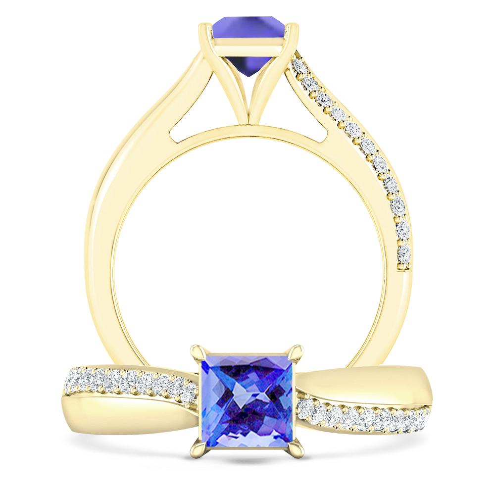 Yellow Gold - Tanzanite