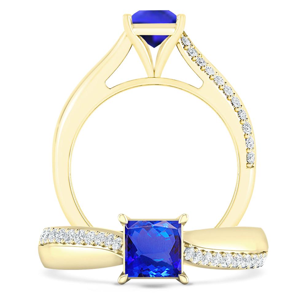 Yellow Gold - Tanzanite