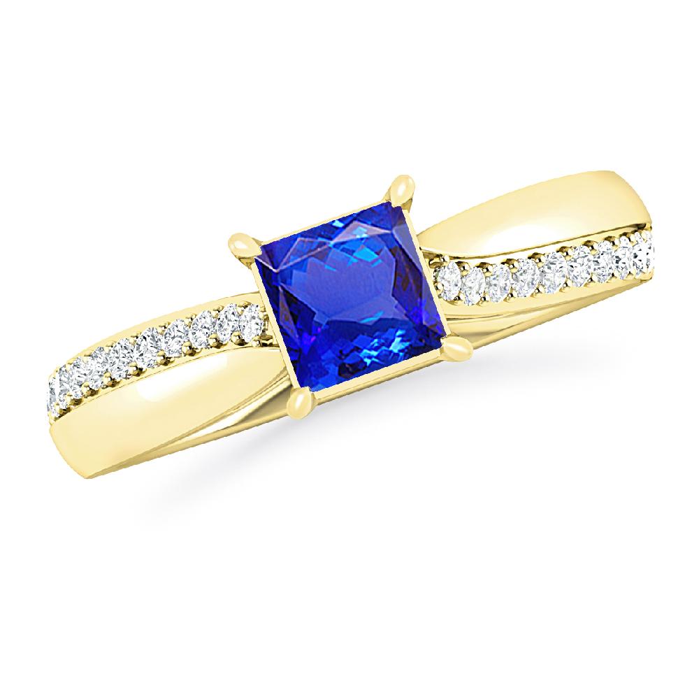 Yellow Gold - Tanzanite