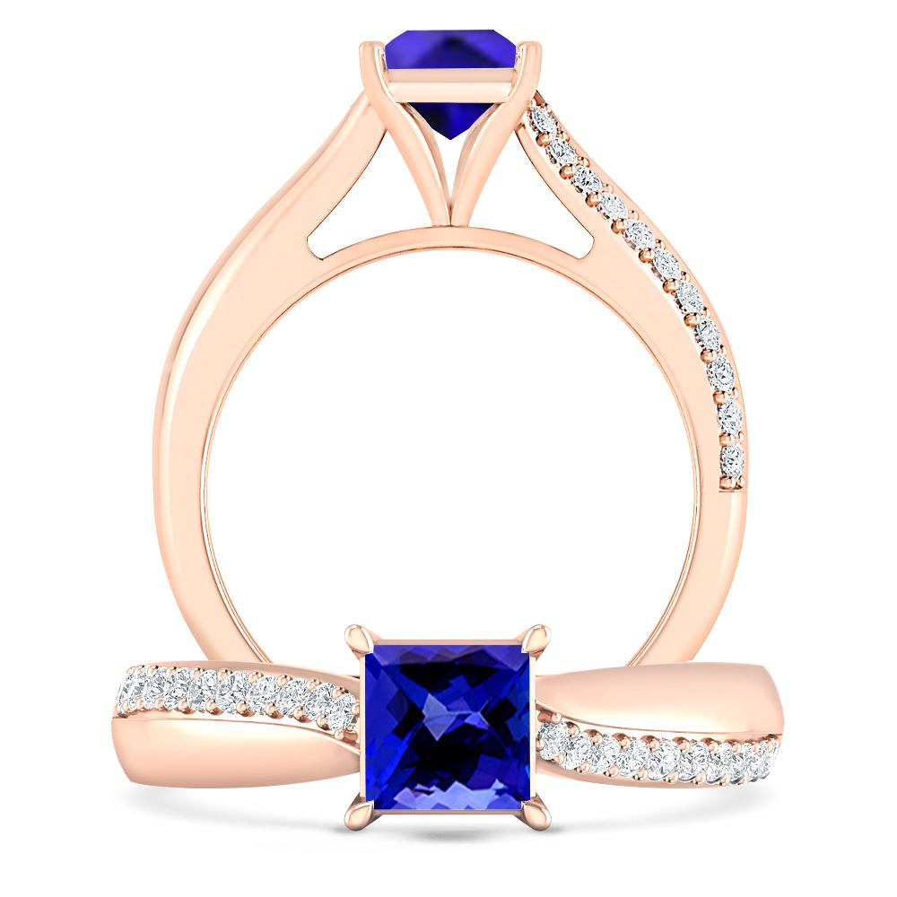 Rose Gold - Tanzanite