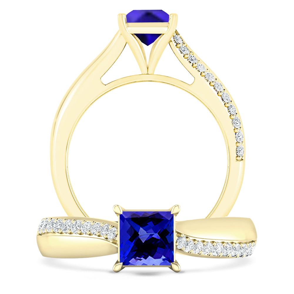 Yellow Gold - Tanzanite