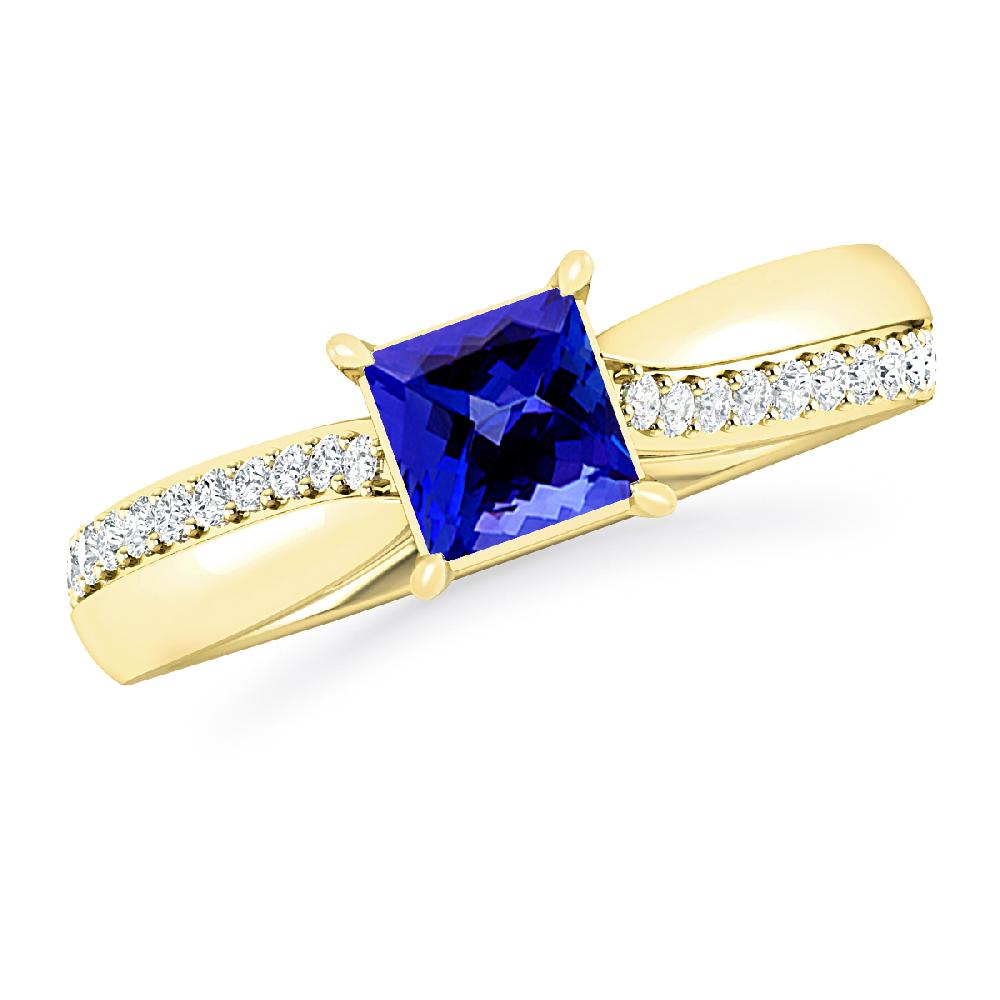 Yellow Gold - Tanzanite