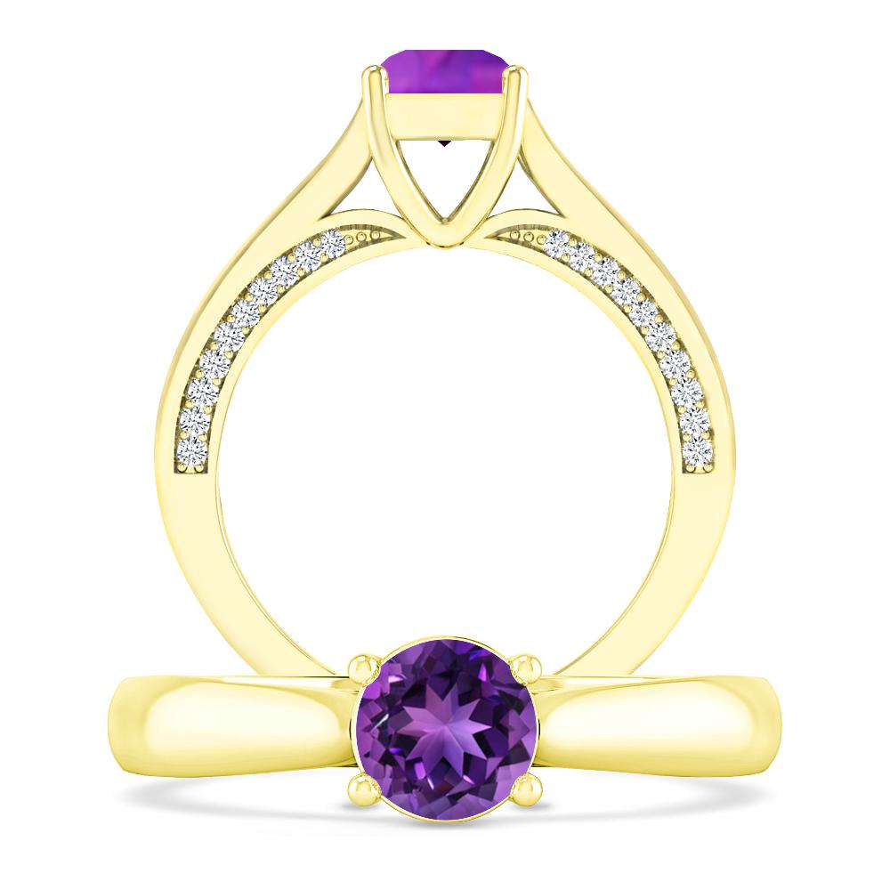 Yellow Gold - Amethyst