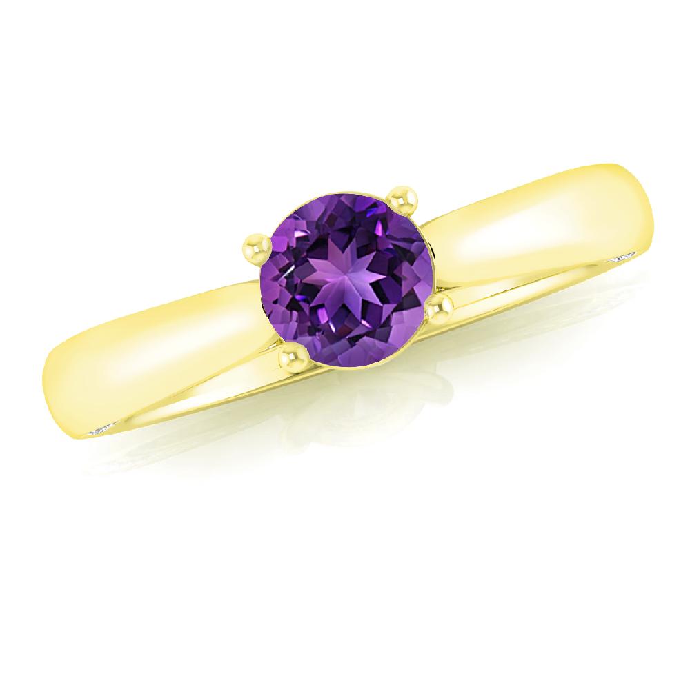 Yellow Gold - Amethyst