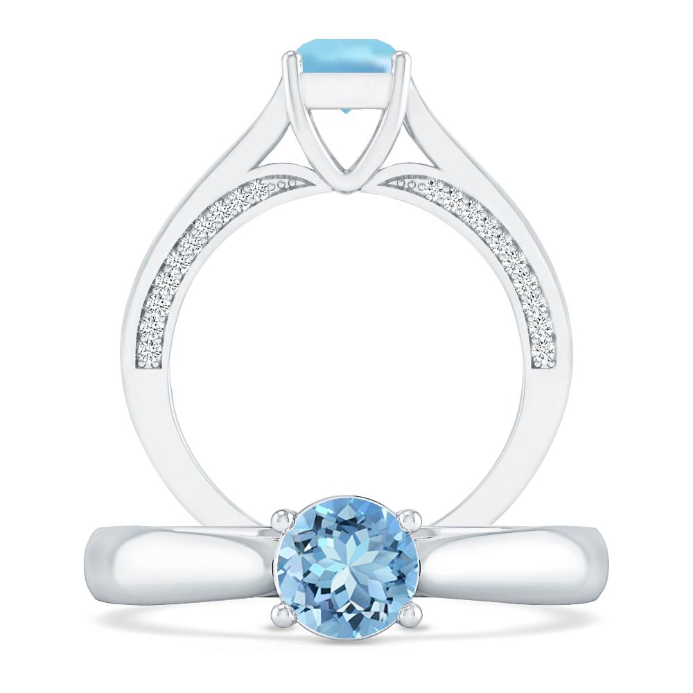 White Gold - Aquamarine