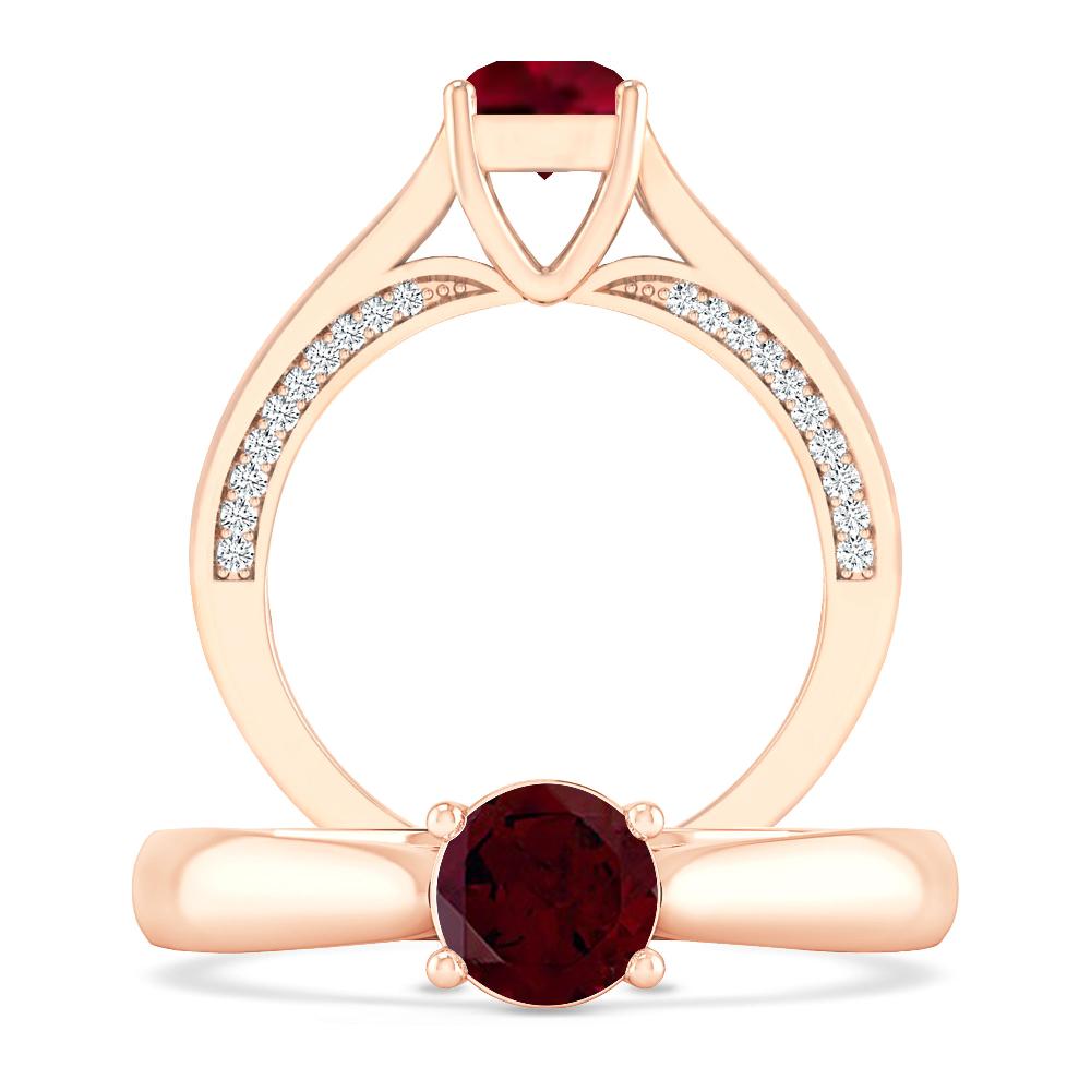 Rose Gold - Garnet