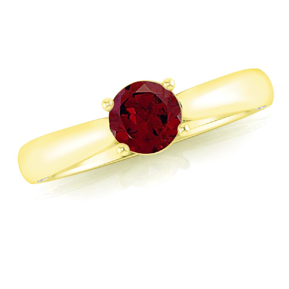 Yellow Gold - Garnet