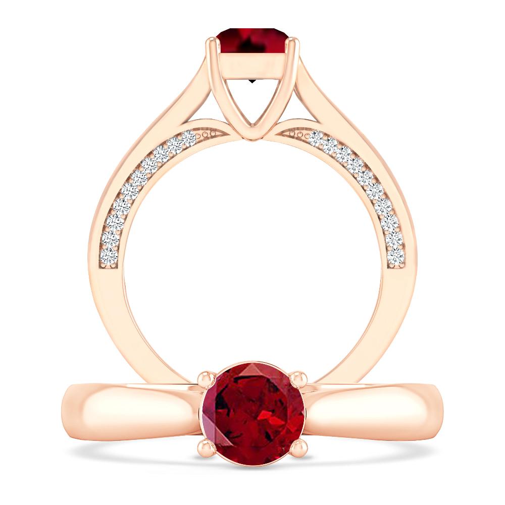 Rose Gold - Garnet