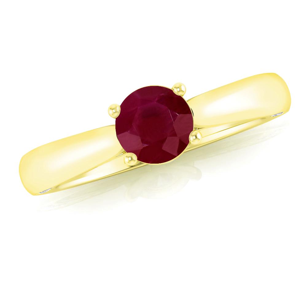 Yellow Gold - Ruby