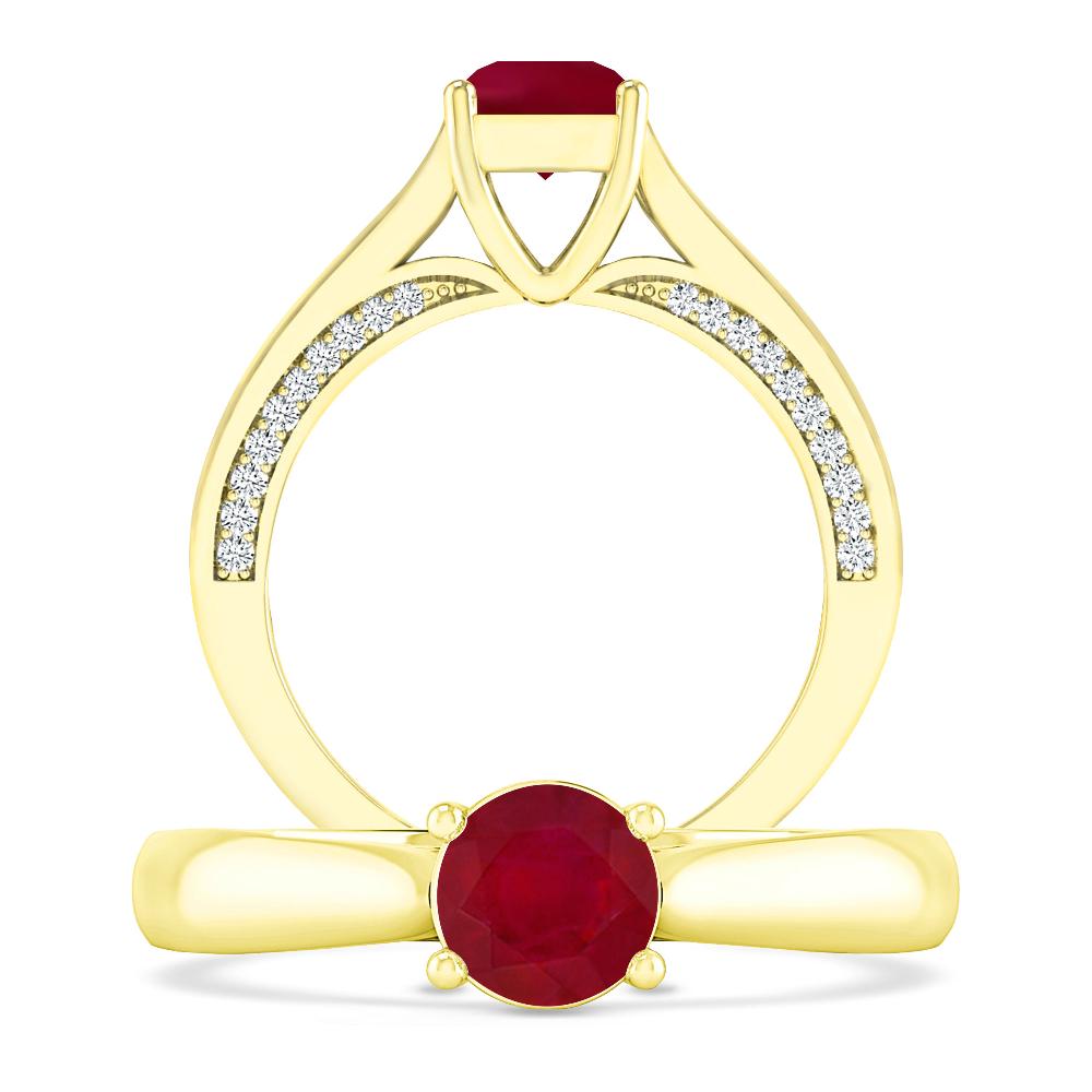 Yellow Gold - Ruby