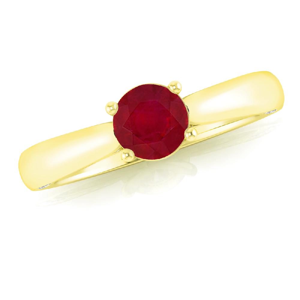 Yellow Gold - Ruby