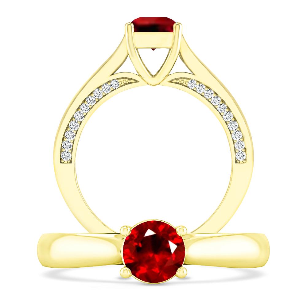 Yellow Gold - Ruby