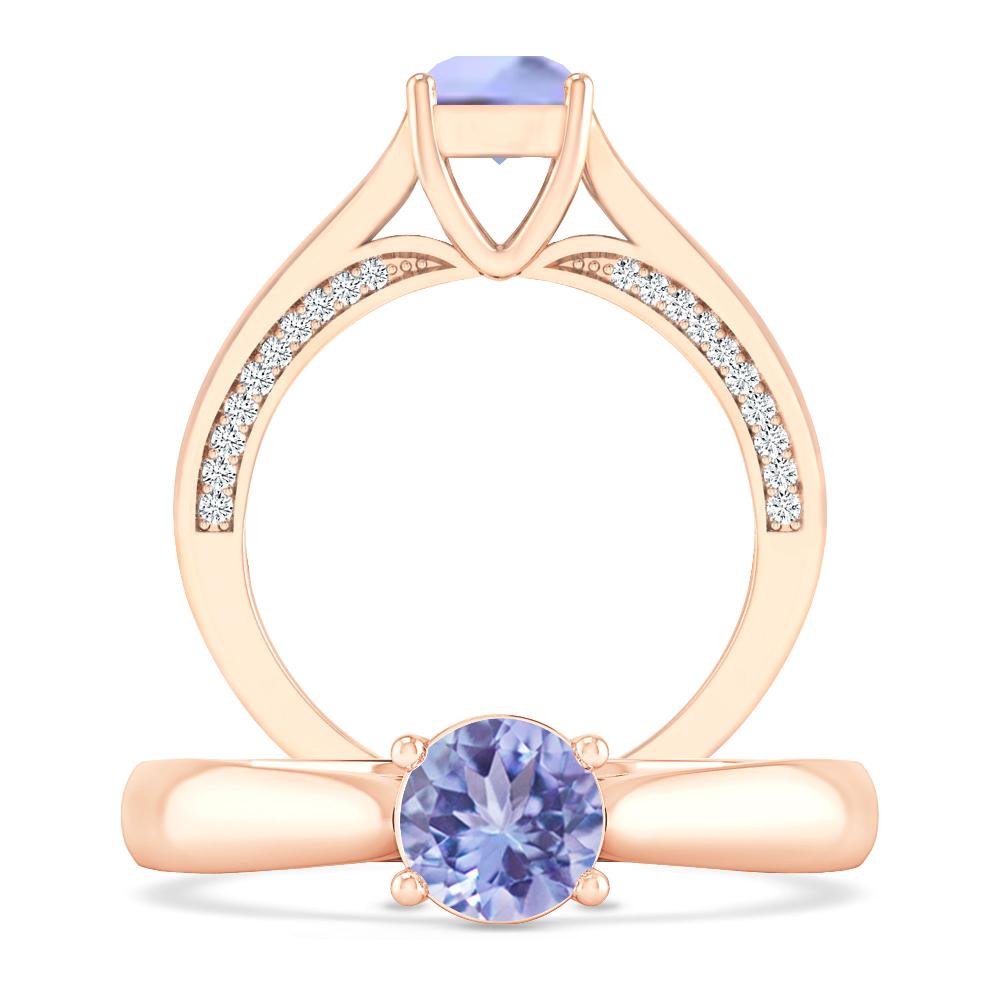 Rose Gold - Tanzanite