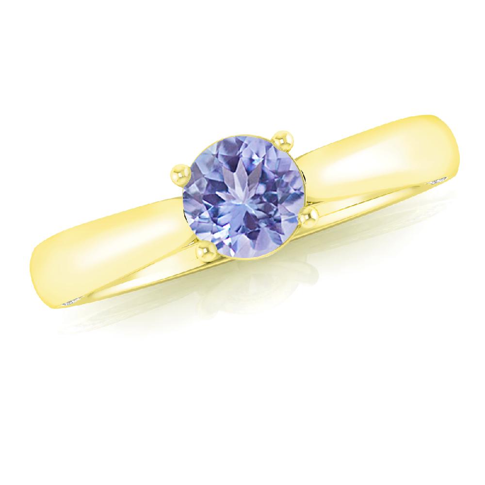 Yellow Gold - Tanzanite