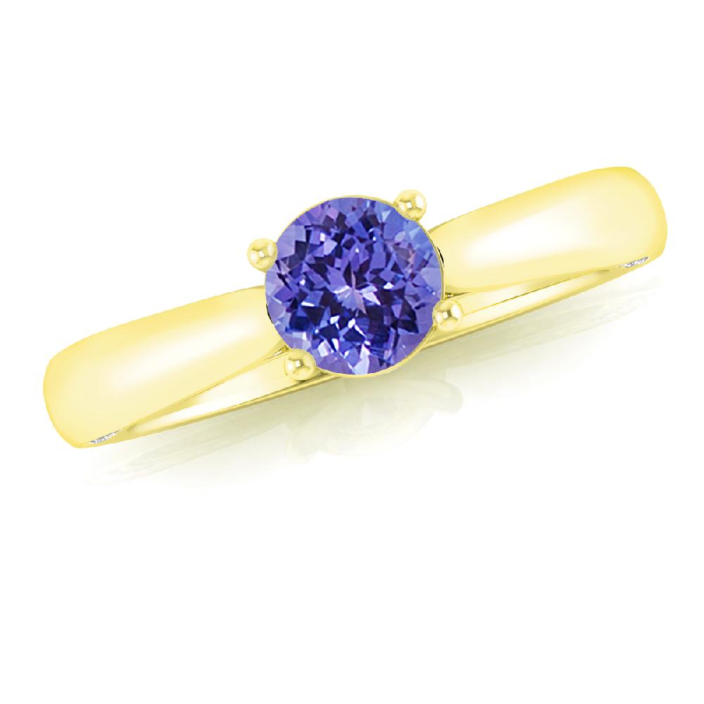 Yellow Gold - Tanzanite