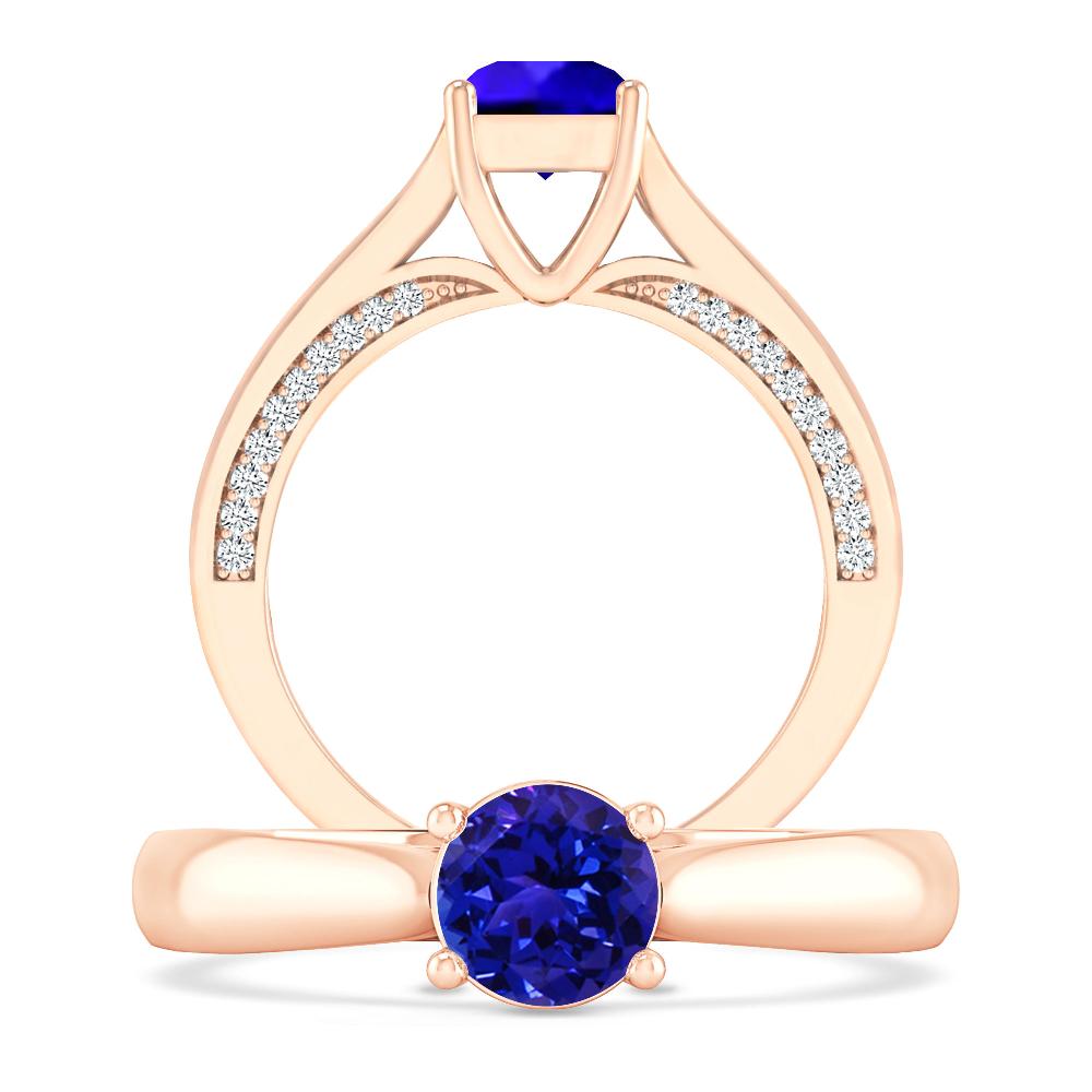 Rose Gold - Tanzanite