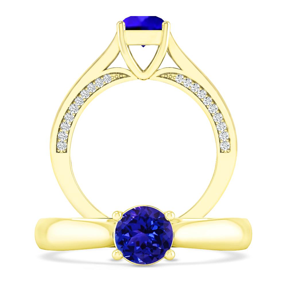 Yellow Gold - Tanzanite