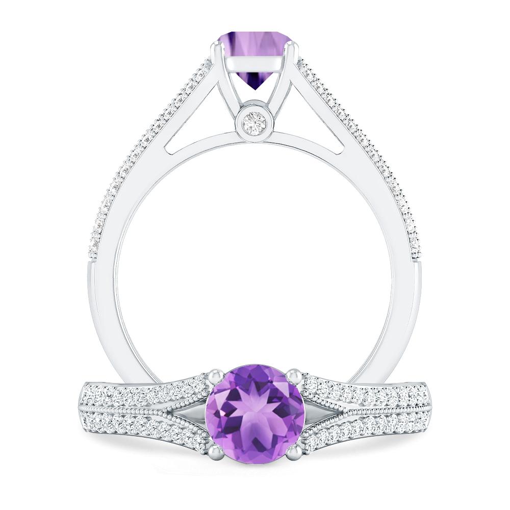 White Gold - Amethyst