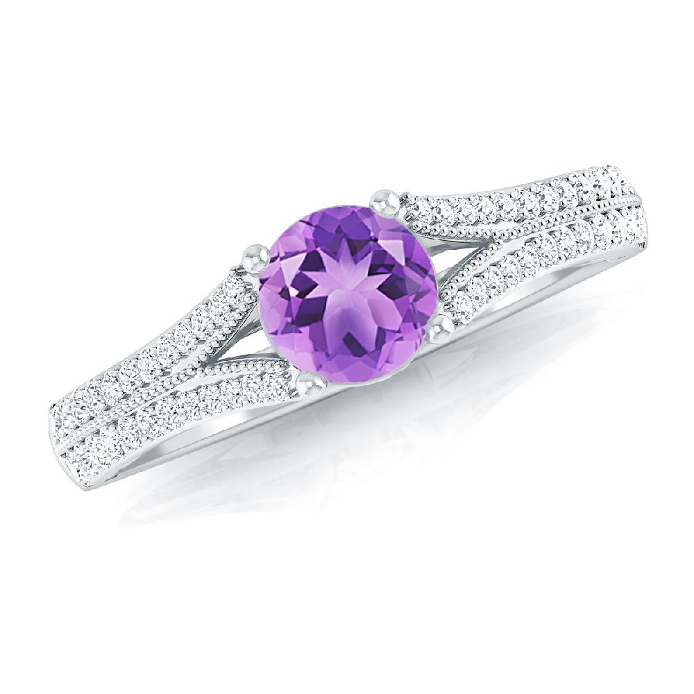 White Gold - Amethyst