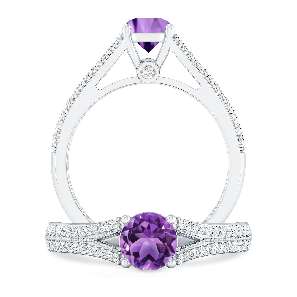 White Gold - Amethyst