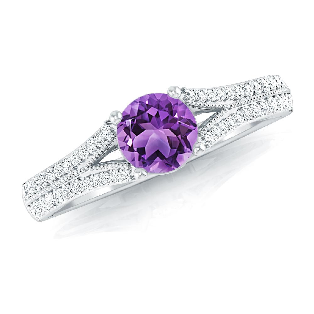 White Gold - Amethyst