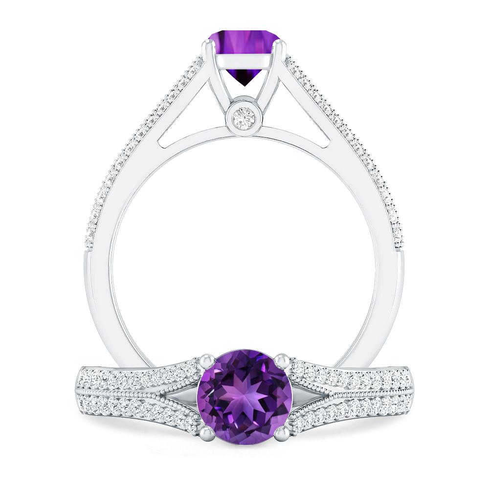 White Gold - Amethyst