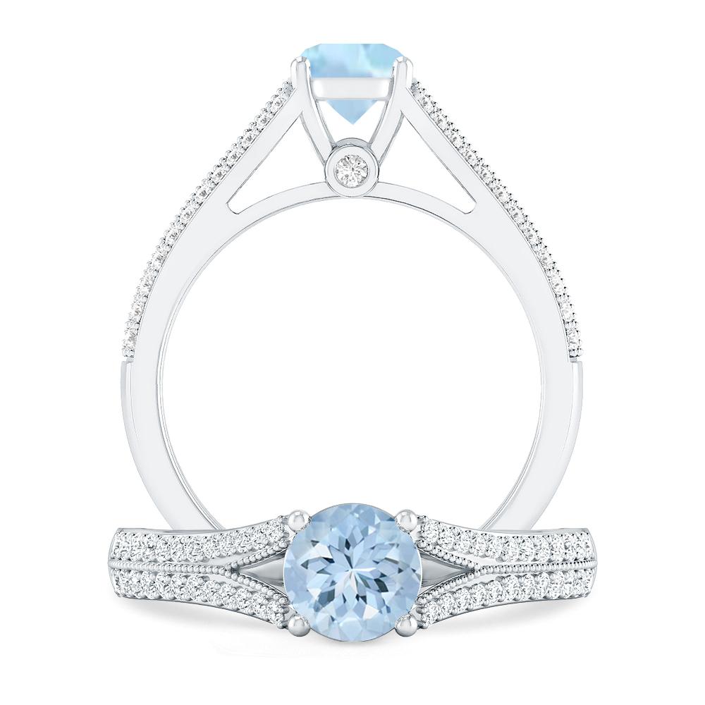 White Gold - Aquamarine