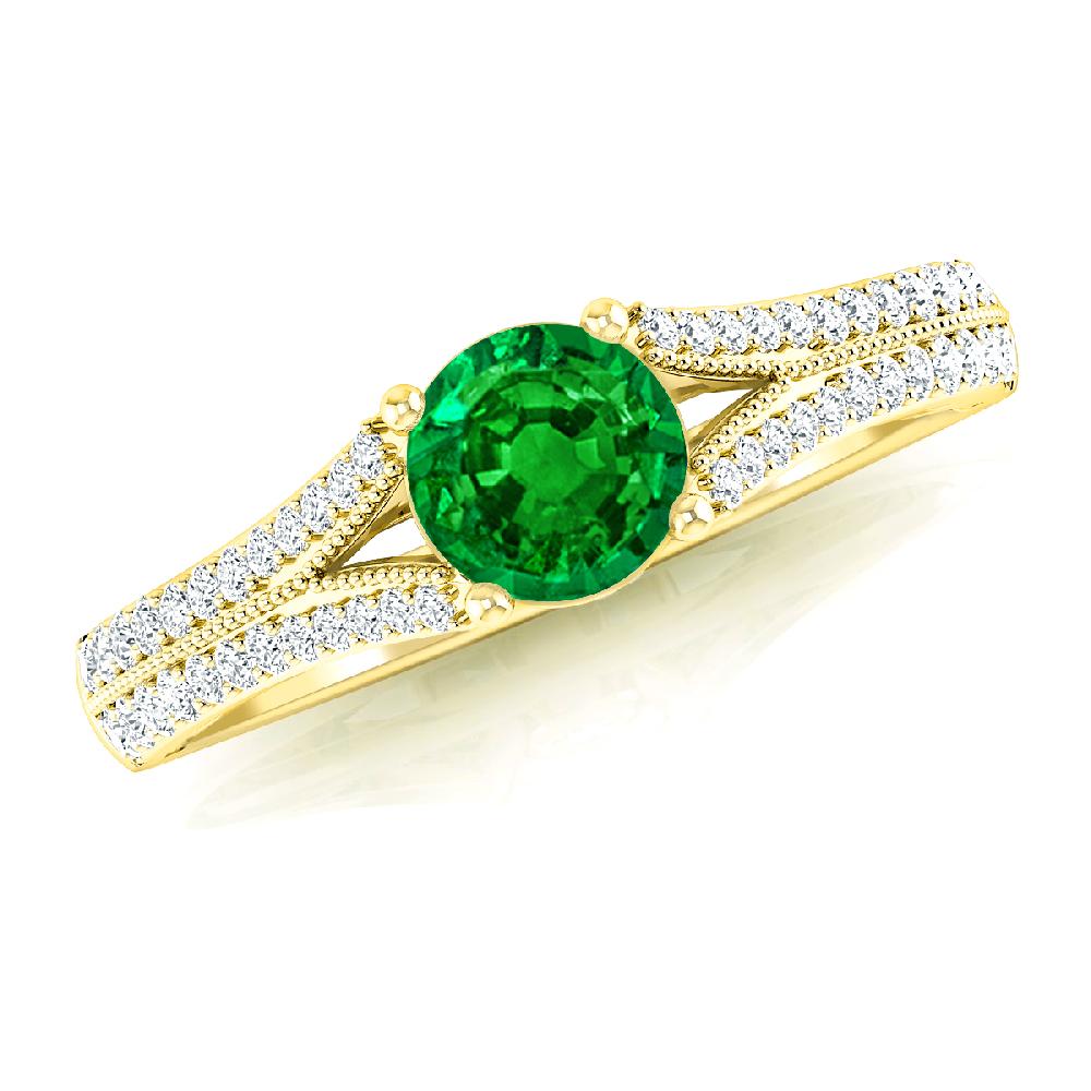 Yellow Gold - Emerald