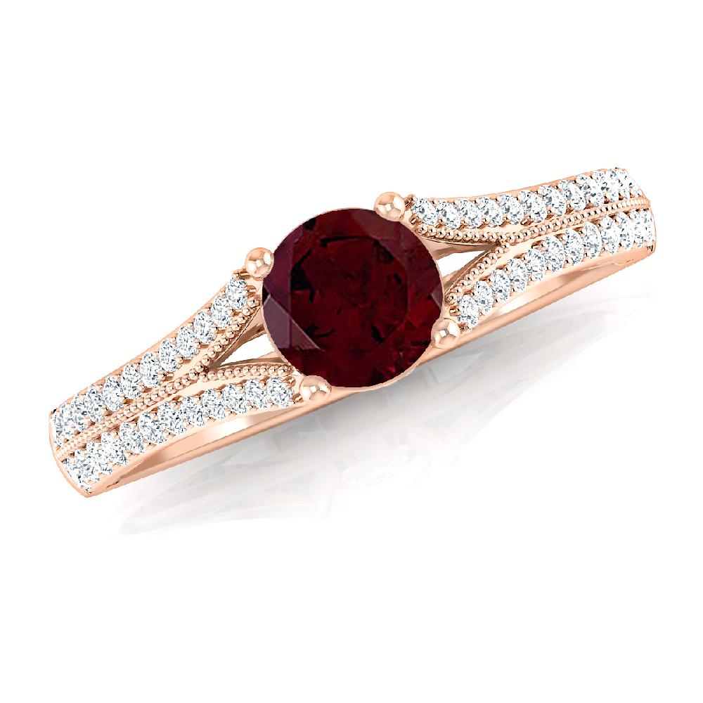 Rose Gold - Garnet