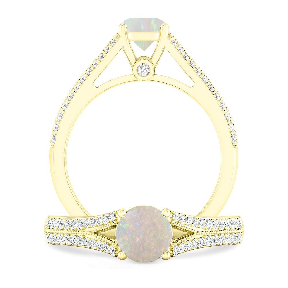 Yellow Gold - Opal