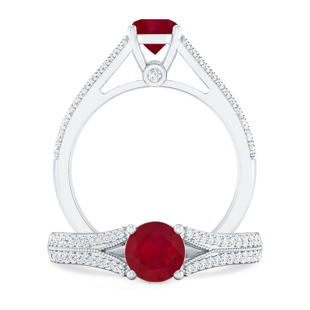 White Gold - Ruby