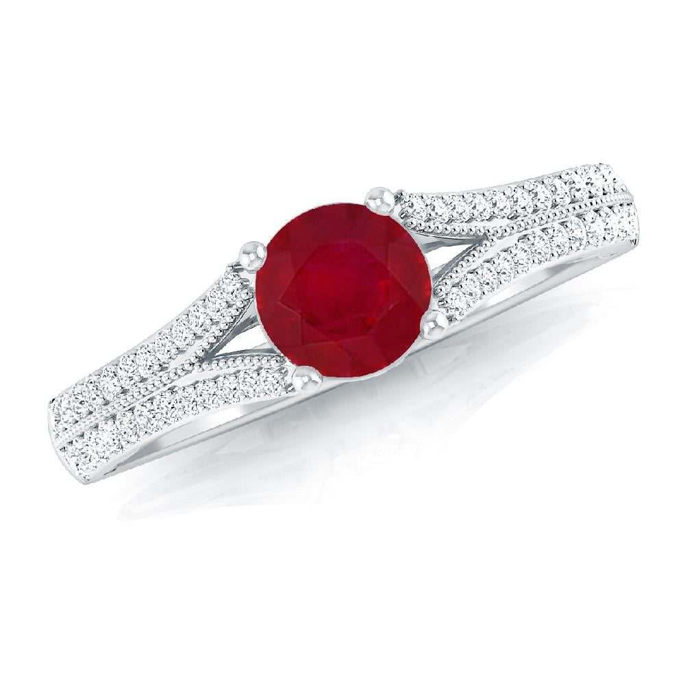 White Gold - Ruby