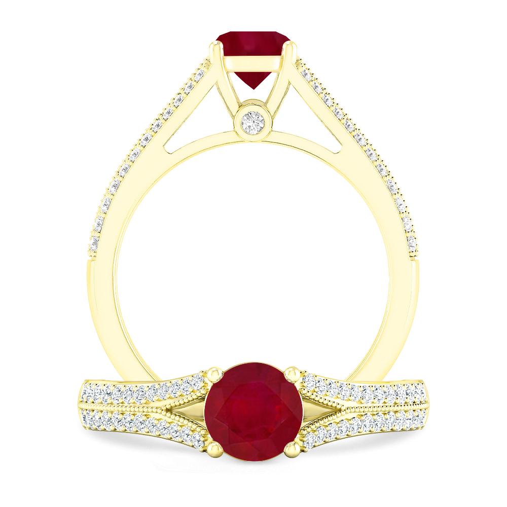 Yellow Gold - Ruby