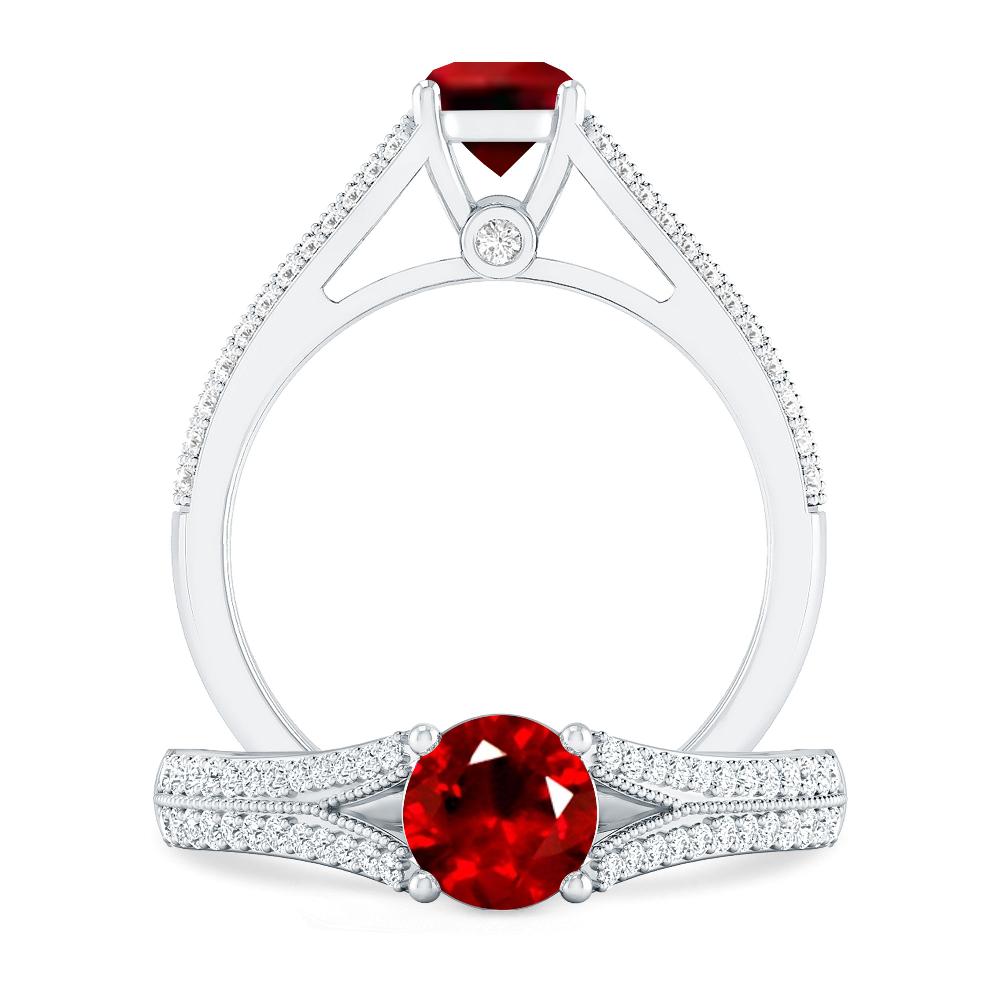 White Gold - Ruby