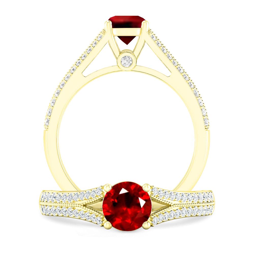 Yellow Gold - Ruby