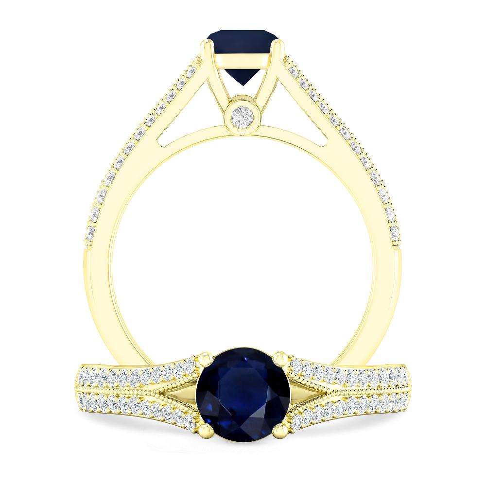 Yellow Gold - Sapphire