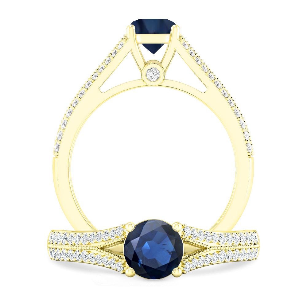 Yellow Gold - Sapphire